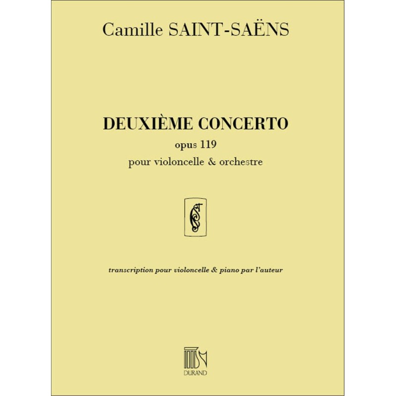 Partition Concerto pour violoncelle n°2 de Saint-Saens