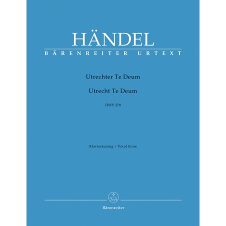 Haendel Te Deum version Utrecht partition