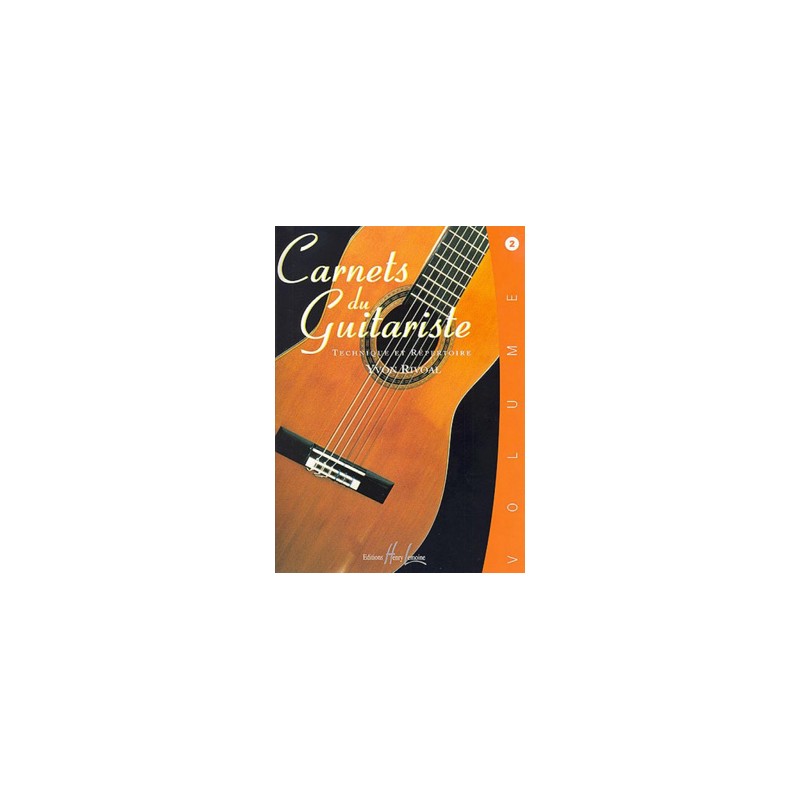 Carnets du guitariste volume 2 d'Yvon Rivoal - Avignon