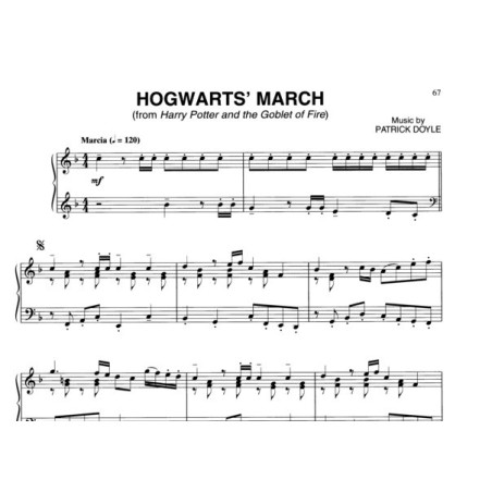 Partition HOGWARTS MARCH d'Harry Potter pour piano
