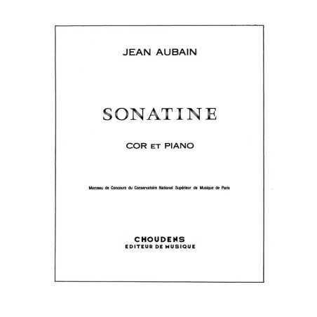 Partition Sonatine de Jean Aubain pour cor et piano