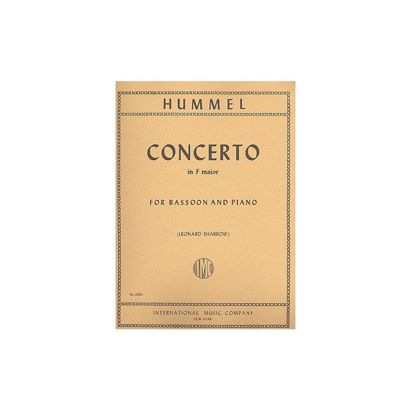Partition basson Concerto de Hummel en Fa Majeur Partition basson Concerto de Hummel en Fa Majeur
