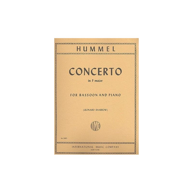 Partition basson Concerto de Hummel en Fa Majeur