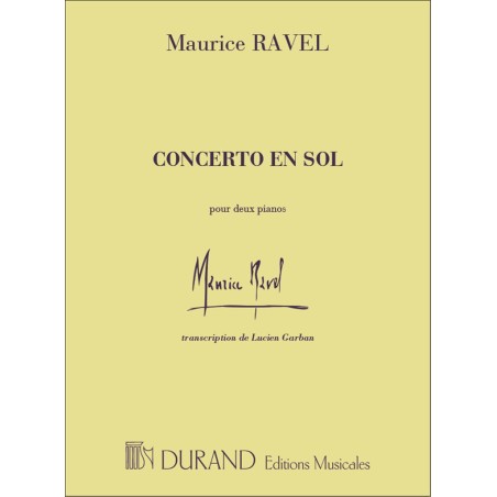 Partition du CONCERTO EN SOL de Ravel