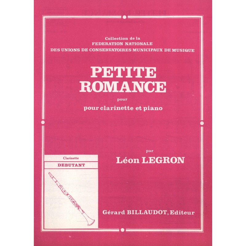 Partition PETITE ROMANCE de Léon Legron Partition PETITE ROMANCE de Léon Legron