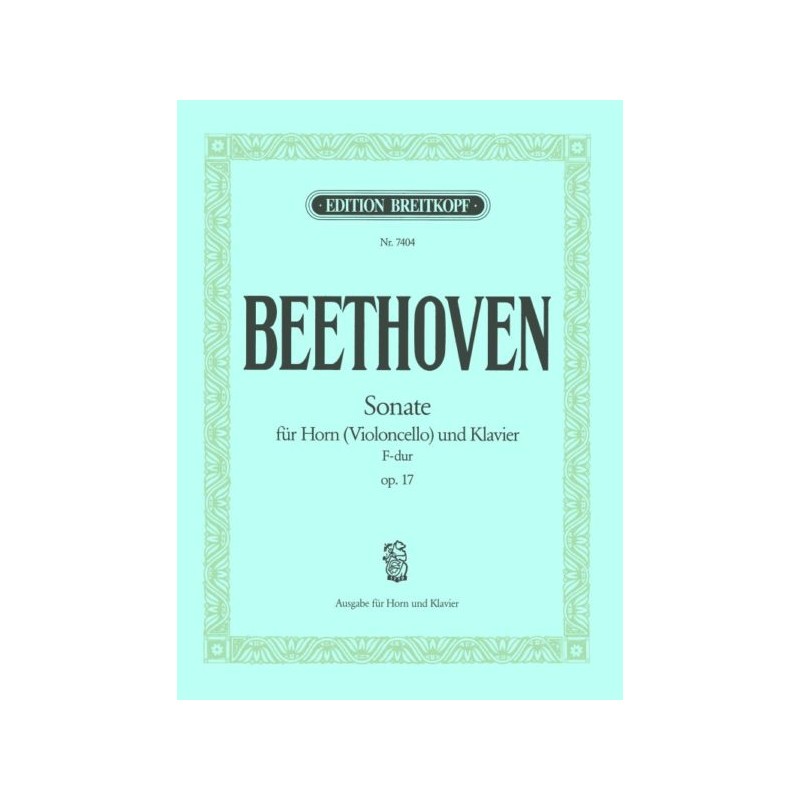 Partition Beethoven Sonate pour cor Opus 17