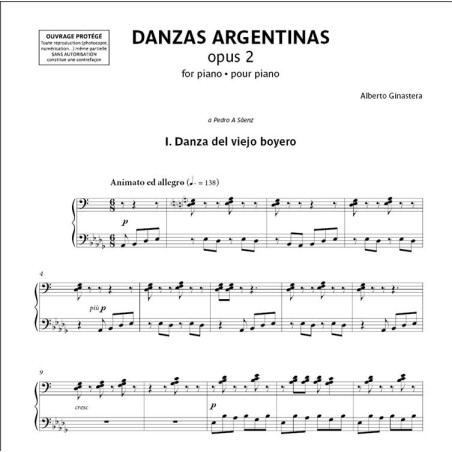 Partition Danses Argentines de Ginastera