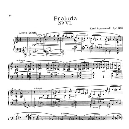 Partition SZYMANOWSKI 9 Préludes - Le kiosque à musique