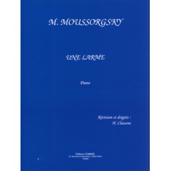 Partition UNE LARME de Moussorgsky - Le kiosque à musique Avignon