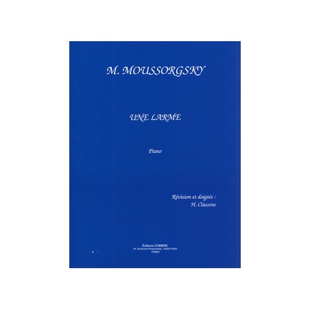 Partition UNE LARME de Moussorgsky - Le kiosque à musique Avignon