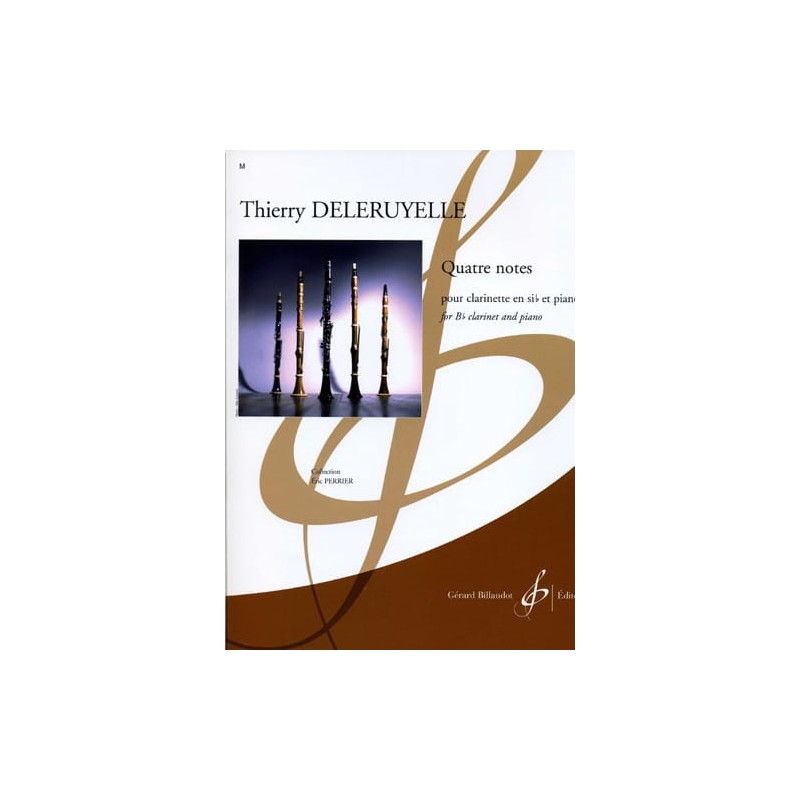 Partition DELERUYELLE 4 Notes pour clarientte Partition DELERUYELLE 4 Notes pour clarientte