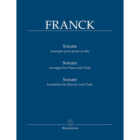 Partition Sonate pour violon de Franck transcrite pour alto - Avignon - Les Angles 30 - Salon de Provence