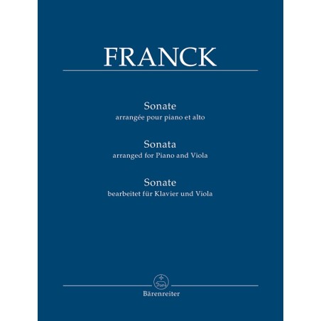 Partition Sonate pour violon de Franck transcrite pour alto - Avignon - Les Angles 30 - Salon de Provence