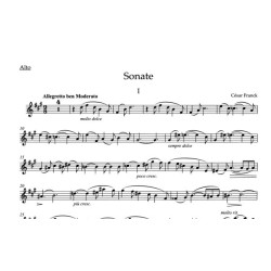 Partition Sonate pour violon de Franck transcrite pour alto - Avignon - Les Angles 30 - Salon de Provence