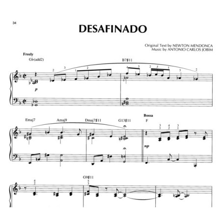 Partition piano DESAFINADO