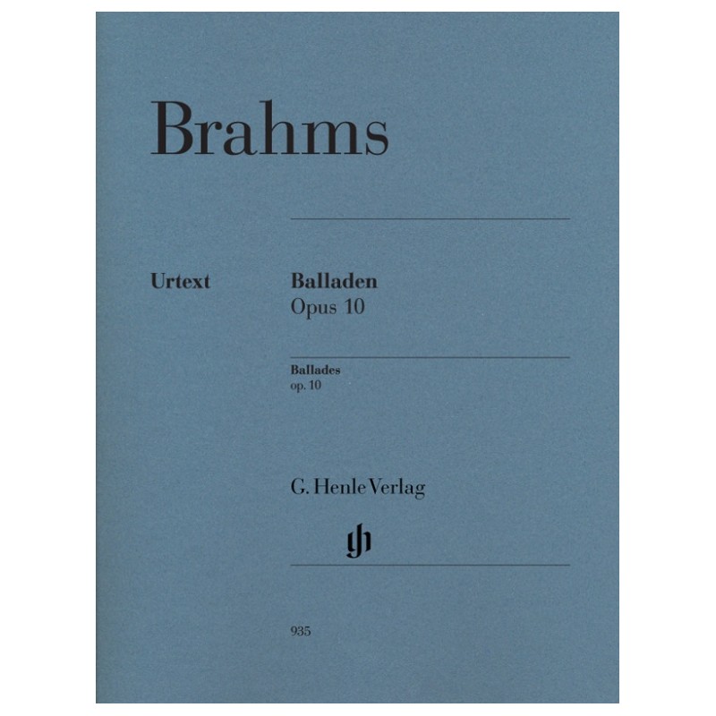 Partition Ballades de Brahms pour piano