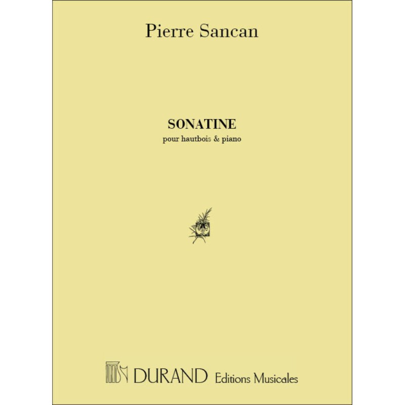 Partition Pierre Sancan Sonatine pour hautbois