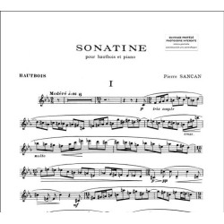 Partition Pierre Sancan Sonatine pour hautbois