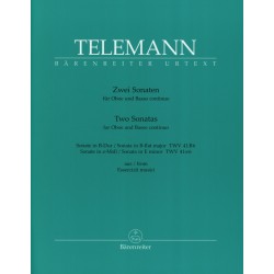 Partition 2 Sonates pour hautbois de Telemann Barenreiter