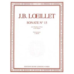Partition Sonate n°15 de J.B. Loeillet pour haurbois