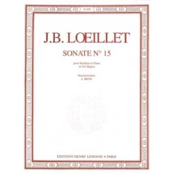 Partition Sonate n°15 de J.B. Loeillet pour haurbois