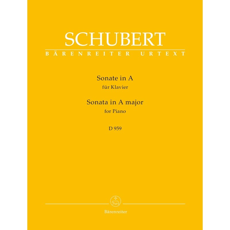 Partition Sonate piano D959 de Schubert Partition Sonate piano D959 de Schubert