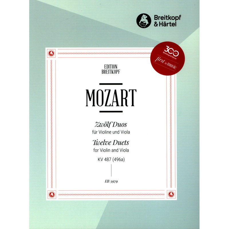 12 Duos de Mozart pour violon et alto
