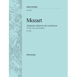Partition Mozart Vêpres solennelles d'un confesseur KV339