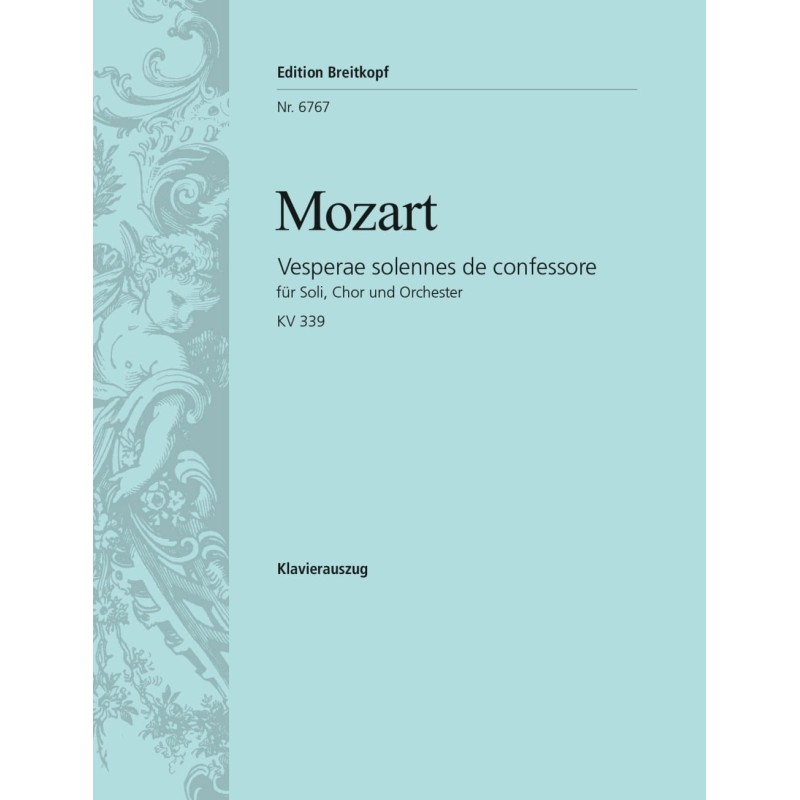 Partition Mozart Vêpres solennelles d'un confesseur KV339