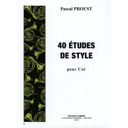 Pascal Proust 40 Etudes de style pour cor - Partition