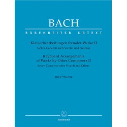 Bach Arrangements autres compositeurs - Partition piano