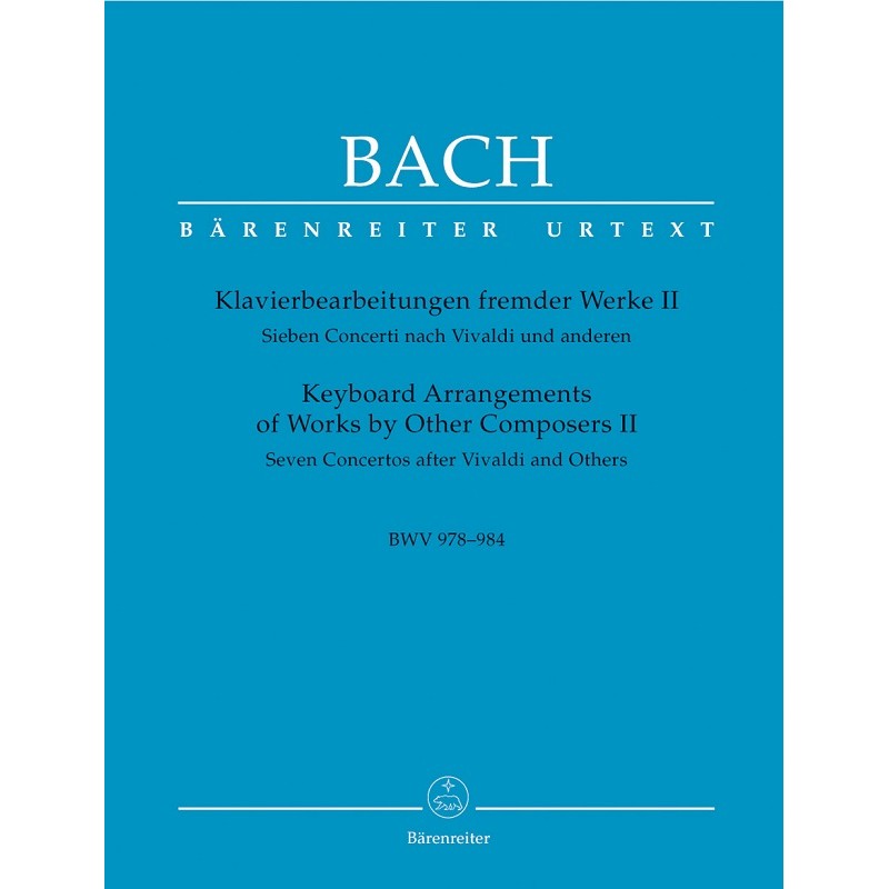 Bach Arrangements autres compositeurs - Partition piano