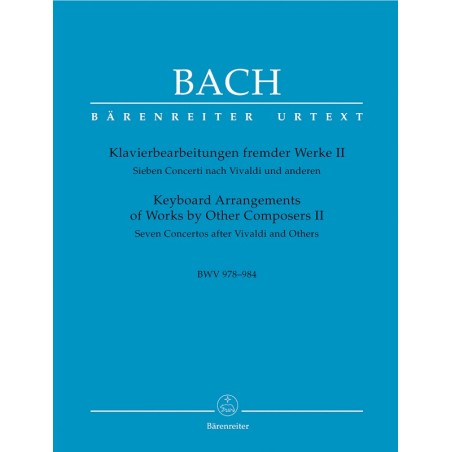Bach Arrangements autres compositeurs - Partition piano