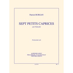Patrick Burgan - 7 petits caprices - partition violoncelle