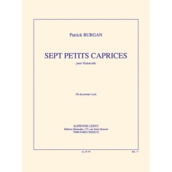 Patrick Burgan - 7 petits caprices - partition violoncelle