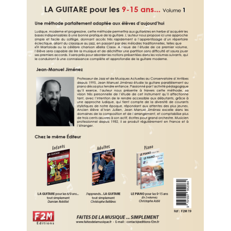 La guitare pour les 9-15 ans partition avignon