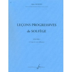 ALAIN GRIMOIN LECONS PROGRESSIVES DE SOLFEGE VOL 1