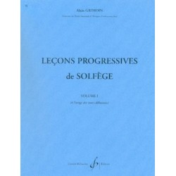 ALAIN GRIMOIN LECONS PROGRESSIVES DE SOLFEGE VOL 1