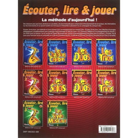 Ecouter Lire et Jouer volume 2 - Partition saxophone