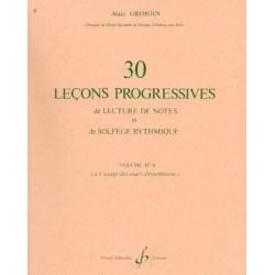 ALAIN GRIMOIN LECONS PROGRESSIVES DE SOLFEGE - VOL3A