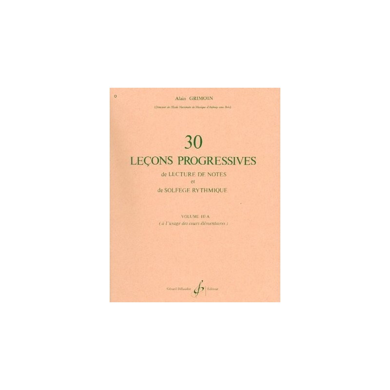 ALAIN GRIMOIN LECONS PROGRESSIVES DE SOLFEGE - VOL3A ALAIN GRIMOIN LECONS PROGRESSIVES DE SOLFEGE - VOL3A