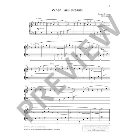When Paris Dreams - Partition piano