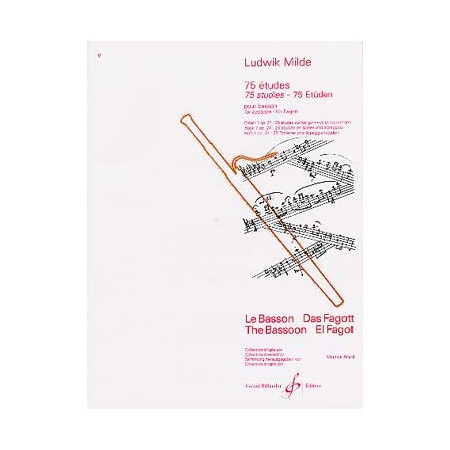 Ludwik Milde 75 Etudes - Partition basson