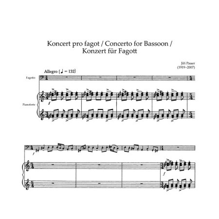 partition concerto basson de pauer