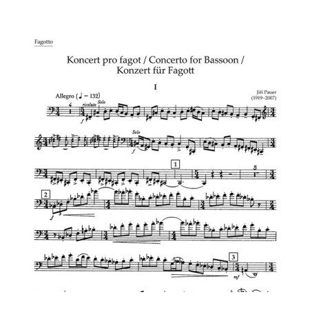 Pauer Concerto basson - Partition