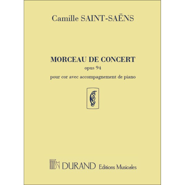 Saint-Saëns Morceau de concert - Partition cor