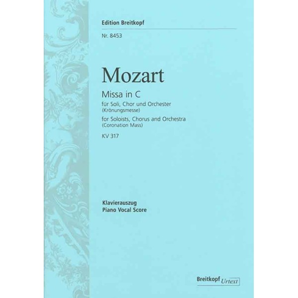 Mozart Messe du couronnement - Partition chœur et piano