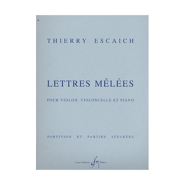 Eschaich Lettres mêlées partition d'ocasion