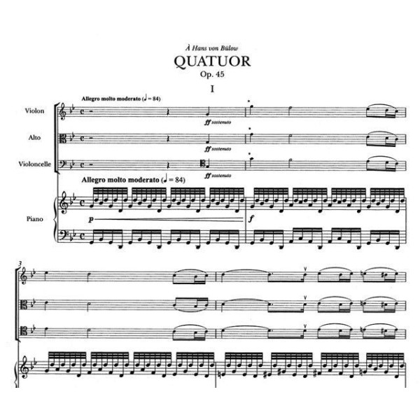 Gabriel Fauré Quatuor Opus 45 - Partition