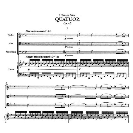 Gabriel Fauré Quatuor Opus 45 - Partition